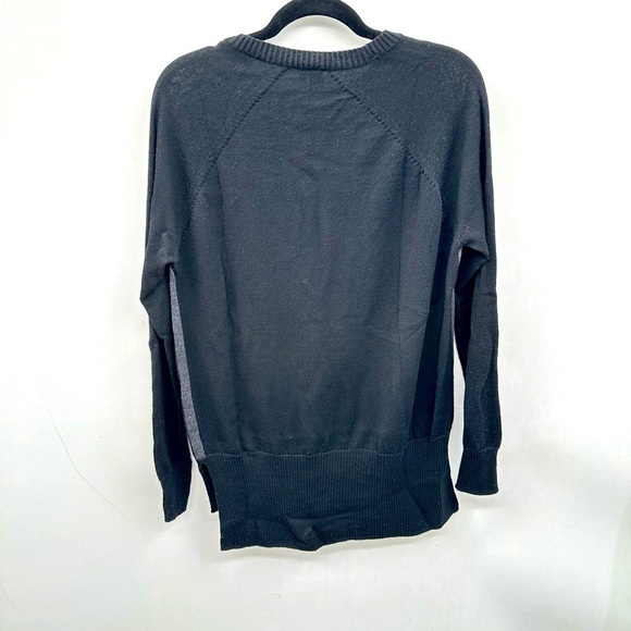 SWEATY BETTY Merino wool Black oversized long sleeve crew neck woman sweater XS - Picture 2 of 12